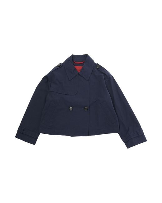 MAX&Co. Blue Jacket Cotton-Blend Blazers