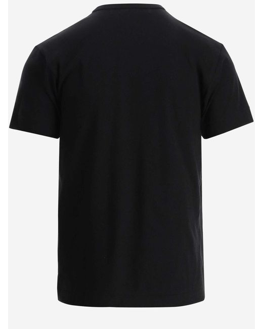 Comme des Garçons Black Cotton T-Shirt With Logo for men