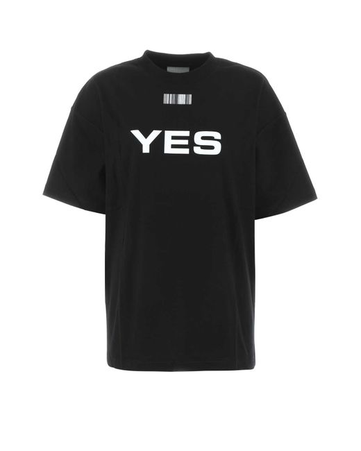 VTMNTS Black Cotton Oversize T-Shirt