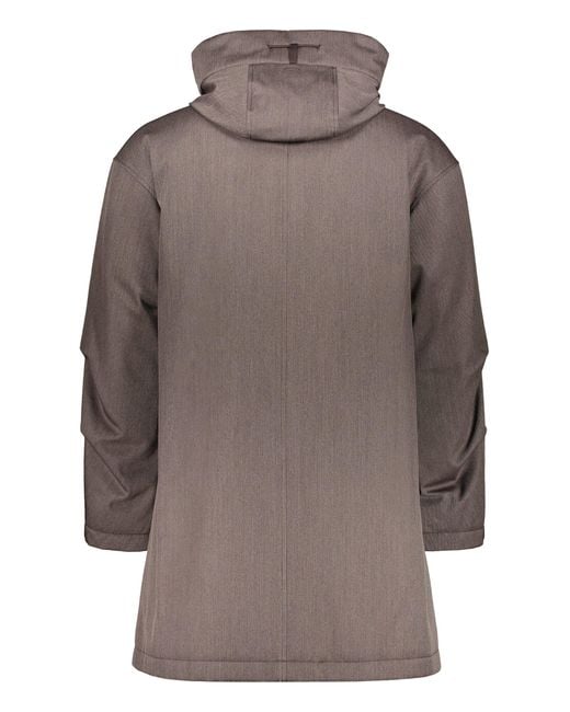 Herno Brown Hooded Full-Zip Down Jacket for men