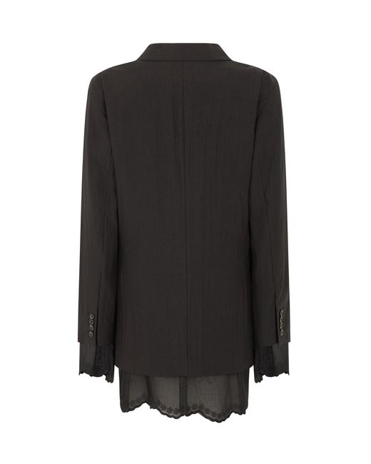 Our Legacy Black Jacket Reversible Linen Soot Techflax Blazers