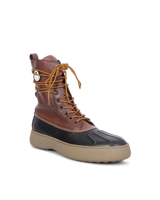 Tod's Brown X Moncler X Palm Angels Leather Boots for men