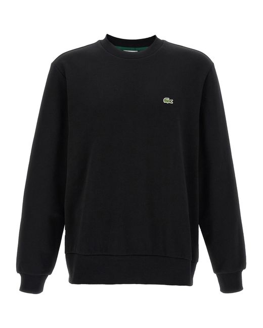 Lacoste Black Logo Patch Sweatshirt for men