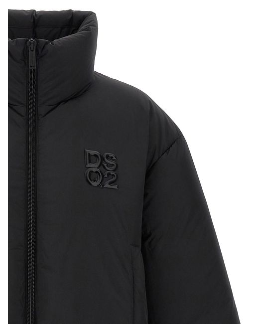 DSquared² Black 'Ball Nylon Puffer' Down Jacket for men