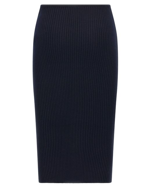 Courreges Blue 'Loop Rib Knit' Skirt
