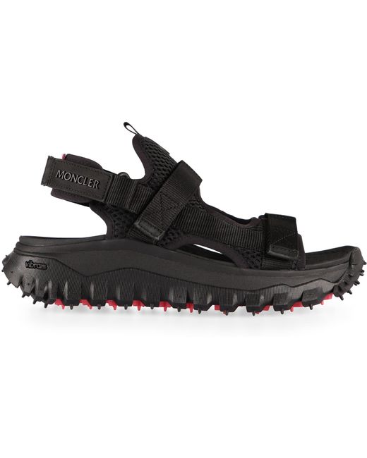 Moncler Black Trailgrip Vela Flat Sandals