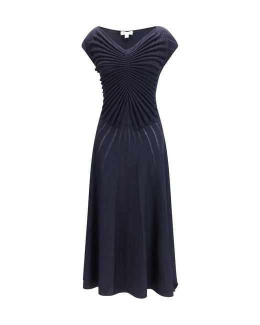 Alaïa Blue Dress Wool Shaping Fleece