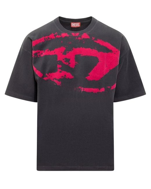 DIESEL Oval D Logo T-Shirt in Black for Men | Lyst