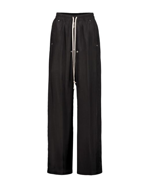 Rick Owens Black Drawstring Geth Belas Trousers Clothing