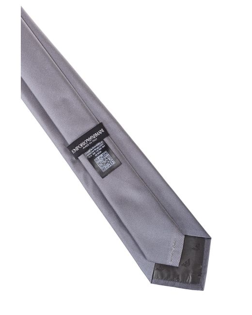 Emporio Armani Gray Pure Silk Tie for men