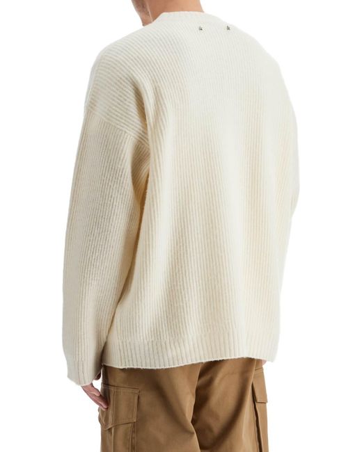 Golden Goose Deluxe Brand Natural Ribbed Wool Pullover Sweater for men