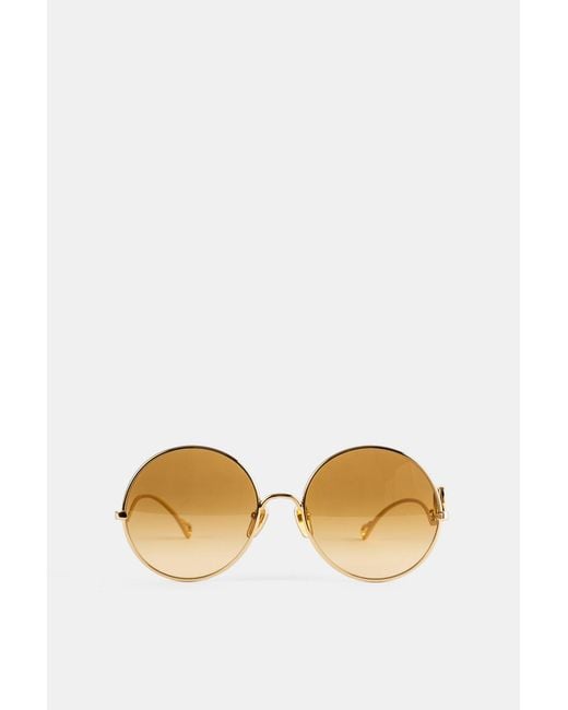 Chloé Metallic Oversized Round Sunglasses