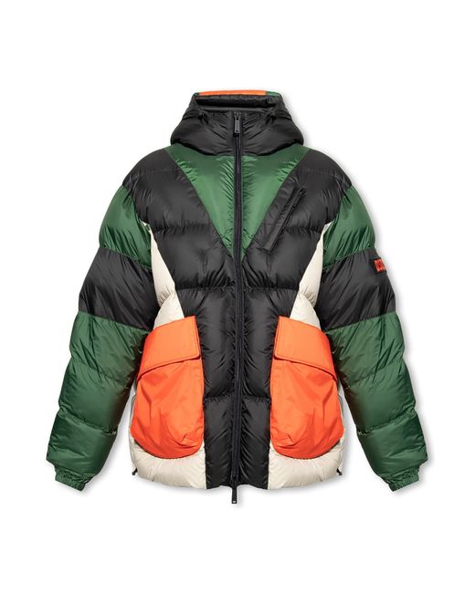 DSquared² Green Hooded Down Jacket for men