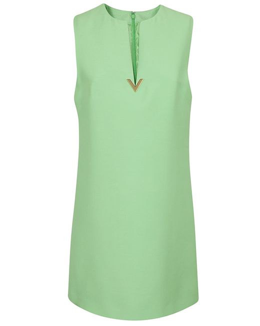 Valentino Green Dress Crepe Couture