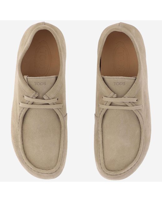 Tod's Natural Suede Loafers Calfskin for men