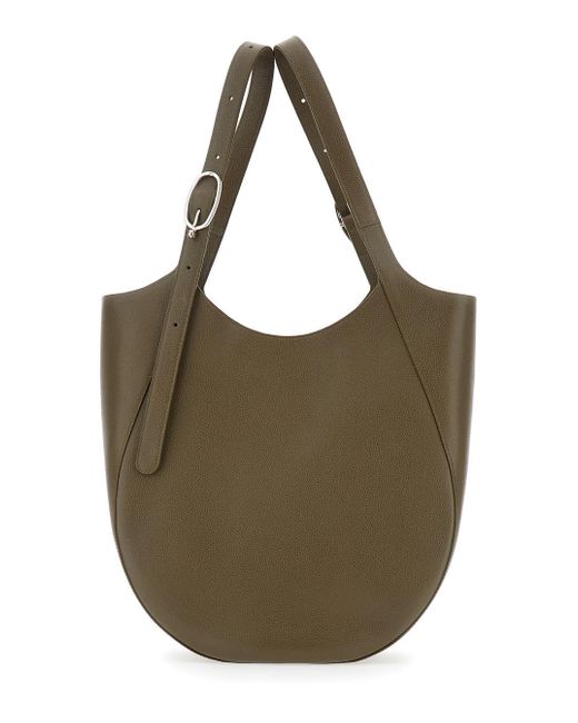 Longchamp Brown 'Le Foulonné' Xl Shoulder Bag With Two Top Handles And Buckle Closure