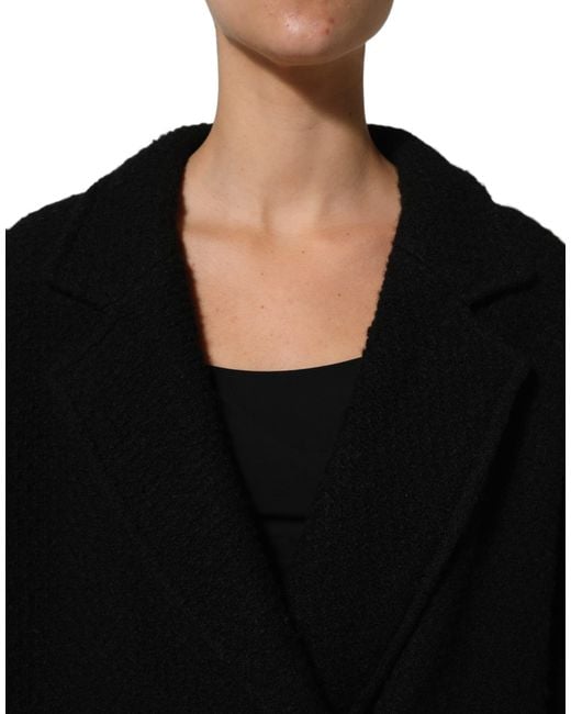 Dolce & Gabbana Black Double Breasted Trench Coat Jacket Clothing