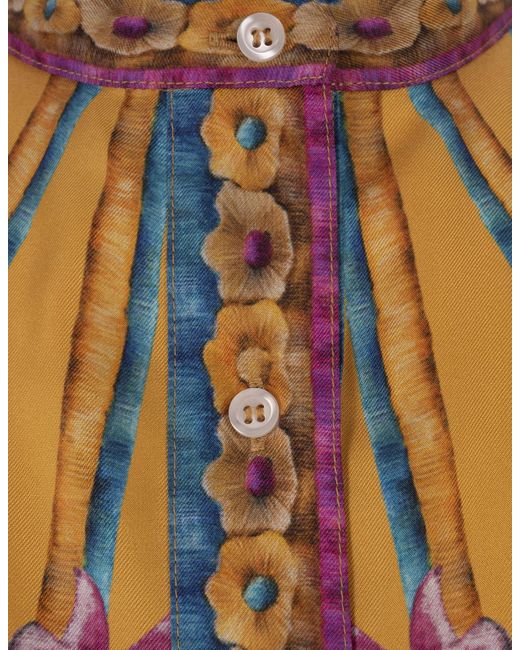 LaDoubleJ Multicolor Zodiac Placée Marigold Foulard Shirt