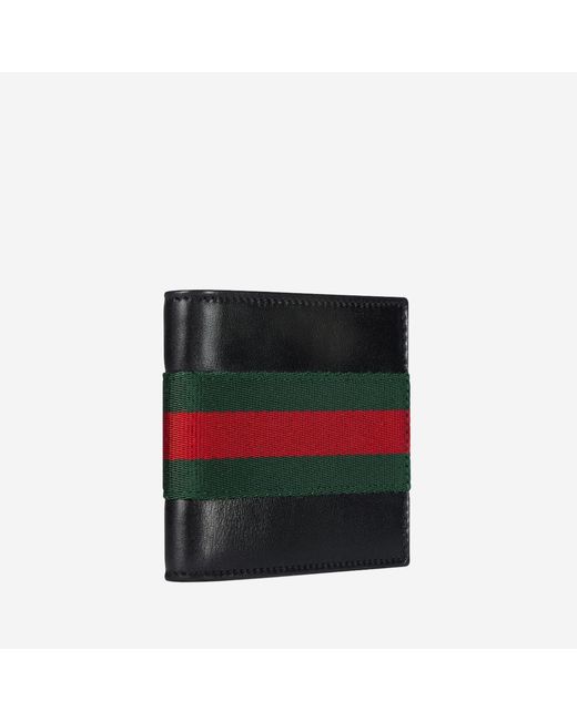 Gucci Black Bi-Fold Wallet Leather & Cardholders for men