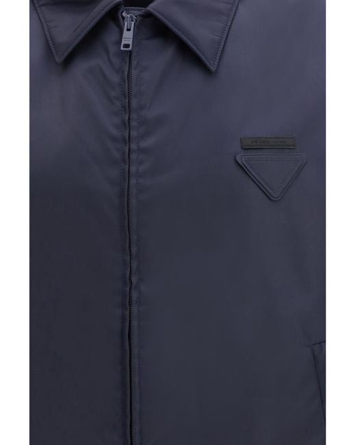 Prada Blue Re-Nylon Jacket Outer: Nylon; Inner: Cotton for men