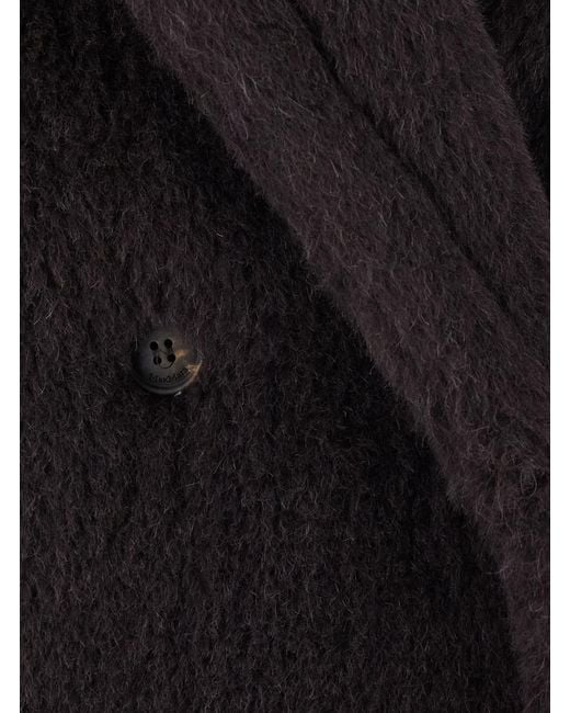 Max Mara Black Coat Ted Girl Alpaca And Wool