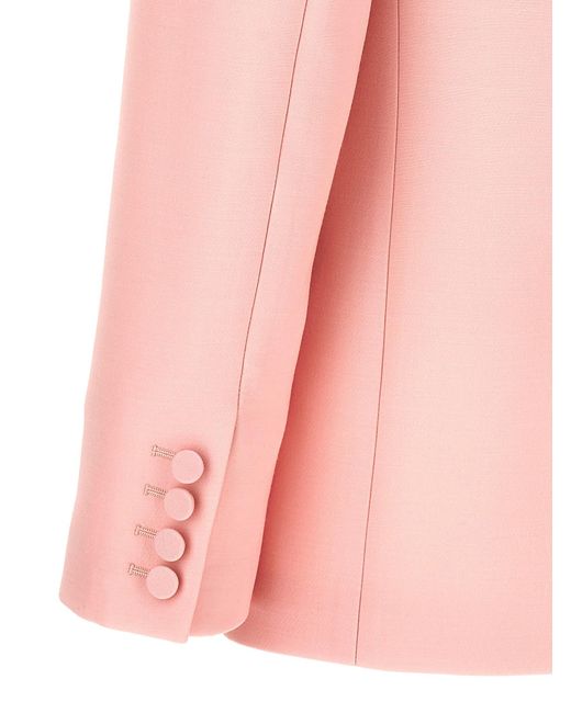 Valentino Garavani Pink Double-Breasted Blazer