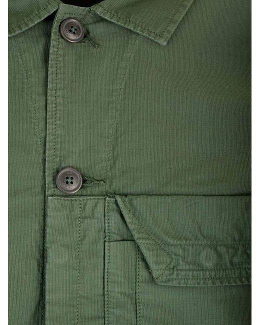 C P Company Green Lens Detail Cotton Shirt for men