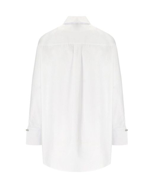 Elisabetta Franchi White Shirt With Maxi Logo