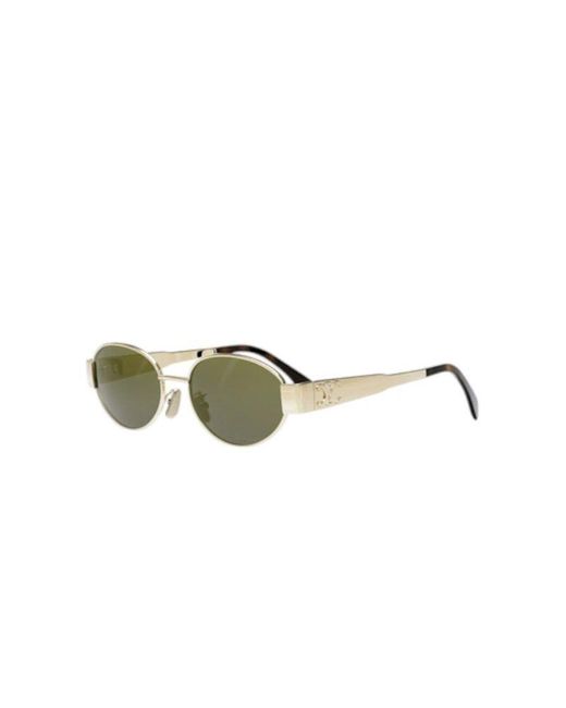 Céline Green Sunglasses Metal Eyewear