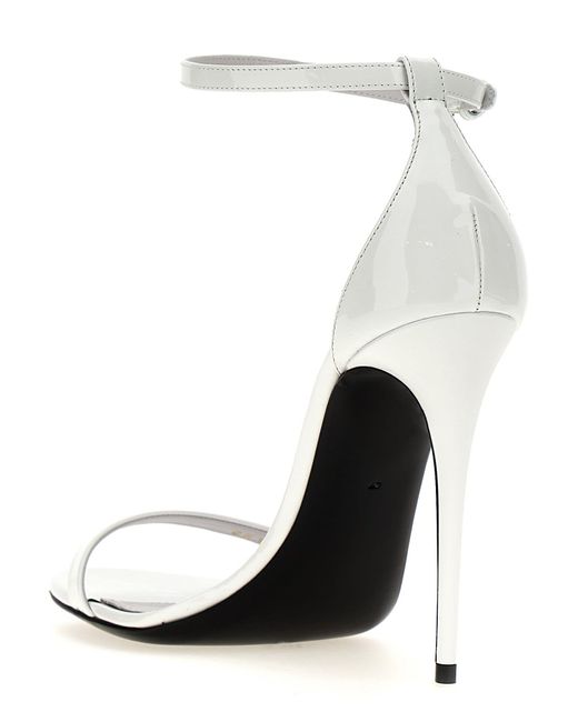 Dolce & Gabbana Metallic Patent Sandals