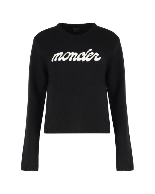 Moncler Black Virgin Wool And Cashmere Pullover