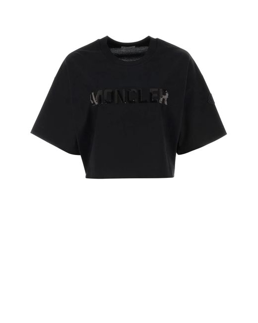Moncler Black Cotton Oversize T-Shirt