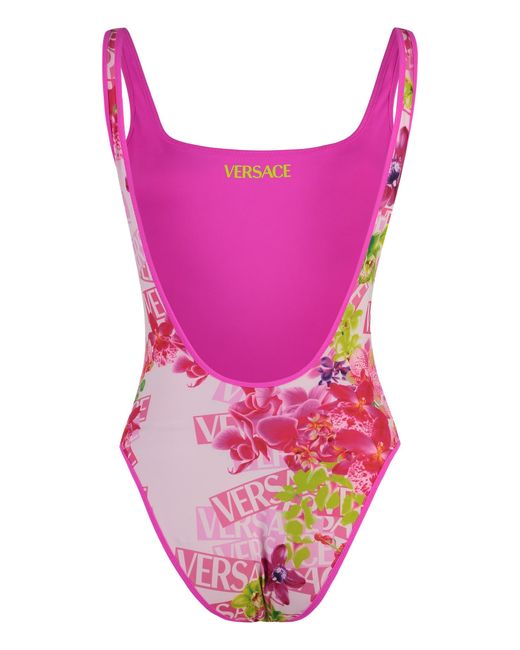 Versace Pink Reversible One-Piece Swimsuit