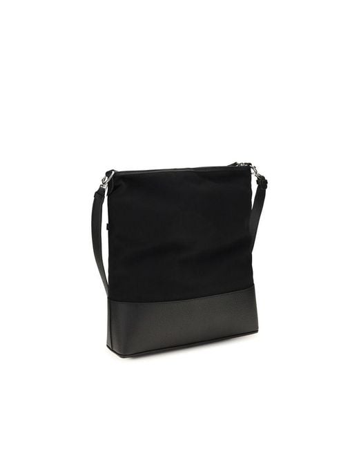 Maison Margiela Black Calf Leather Bos Taurus Shoulder Bag for men