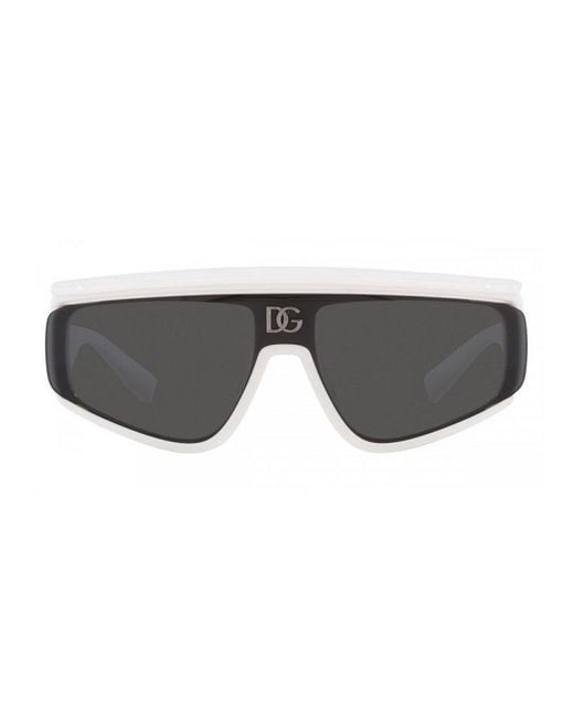 Dolce & Gabbana Gray Sunglasses Shield Full Rim, Frame And Dark Lens Dg6177331287 for men