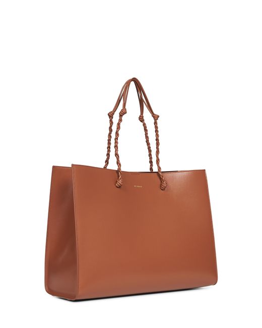 Jil Sander Brown Tan Tangle Tote Bag