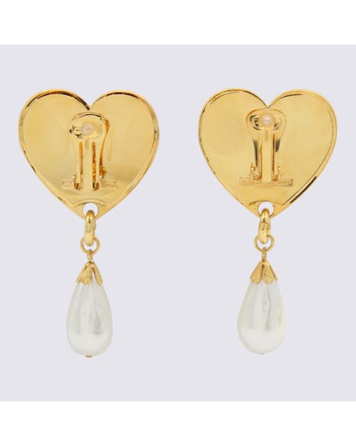 Alessandra Rich Metallic Gold-tone Brass Earrings