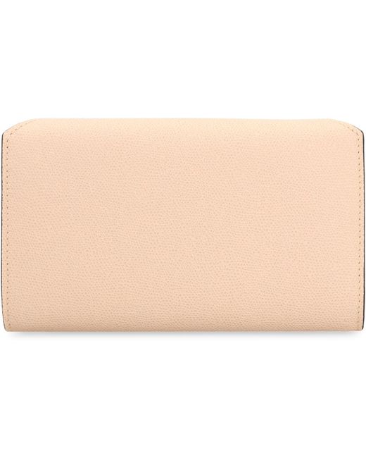 Valextra Natural Nolo Leather Clutch Calf Bags