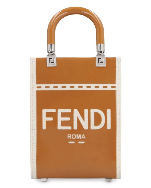 Fendi Brown Mini Sunshine Handbag