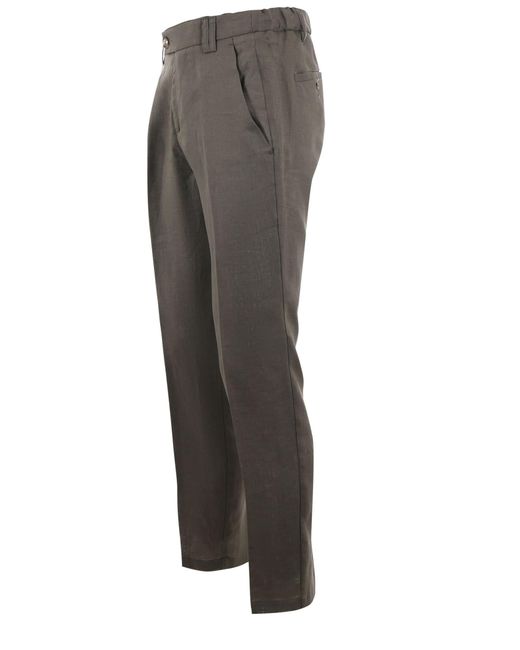 Emanuel Ungaro Gray Ungaro Linen Trousers for men