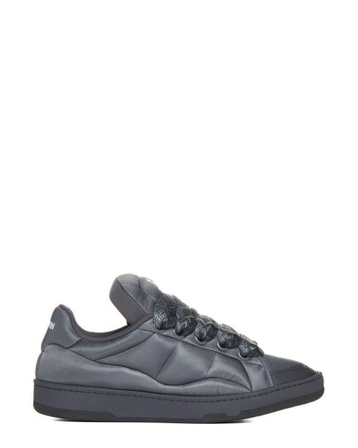 Lanvin Gray Round Toe Lace-up Sneakers for men