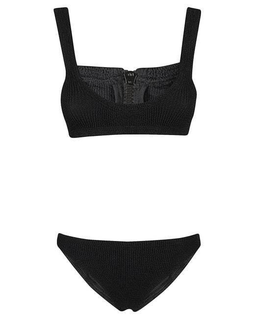 Hunza G Black Dallas Bikini Polyamide Elastane Costume