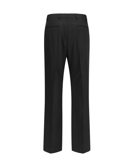 Valentino Black Wool Tailored Pants Merino Ovis Aries for men