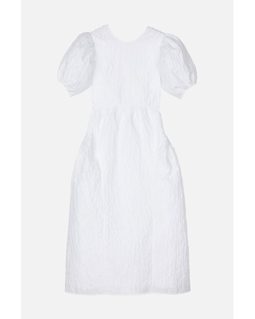 CECILIE BAHNSEN White Catrine Midi Dress