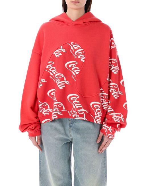 ERL Red Coca Cola Hoodie