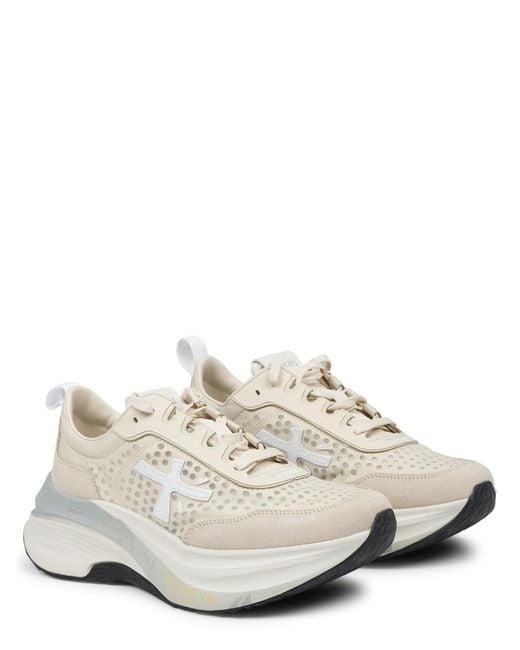 Premiata White Sneakers Hill Trainers
