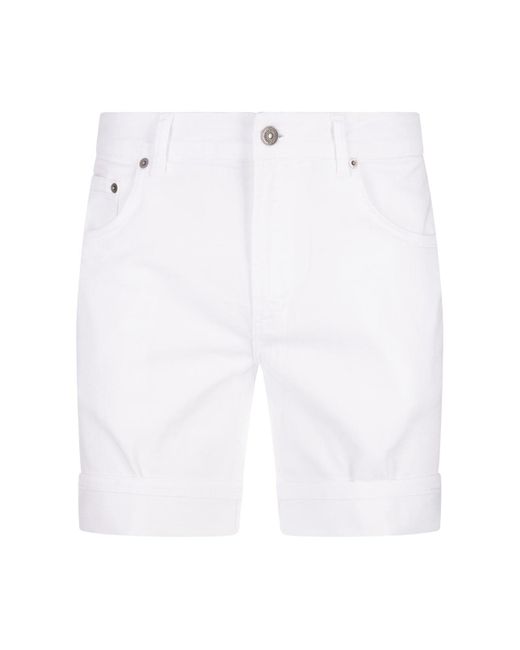 Dondup White Derick Bermuda Shorts for men