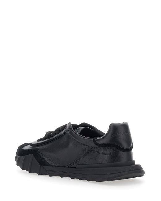 Dolce & Gabbana Black Low Top Leather Sneakers Trainers for men