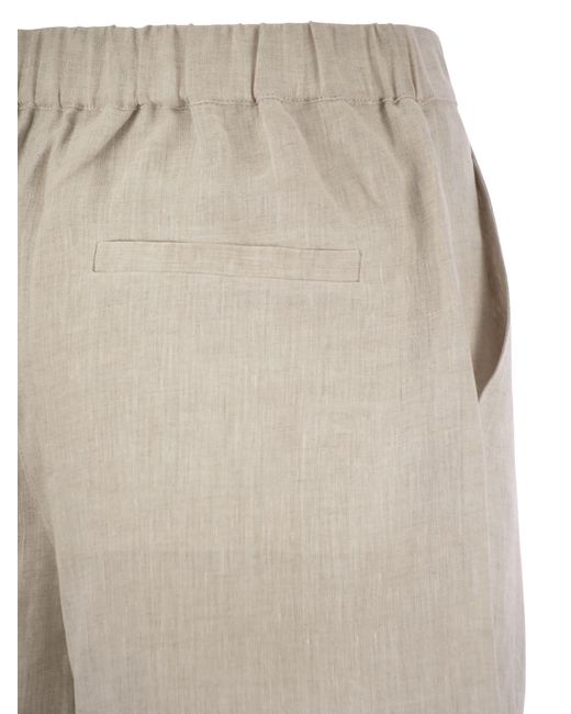 Brunello Cucinelli Natural Linen Shorts