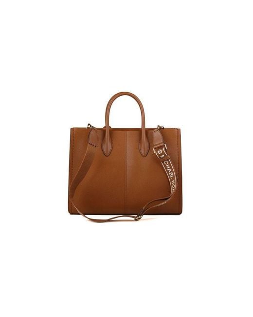 Michael Kors Brown Tote Bag Leather Tote-Bags